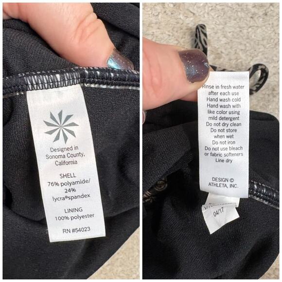 Athleta Aqualuxe Molded One Piece Swimsuit Antique Bandana Print Size XS - Picture 5 of 5